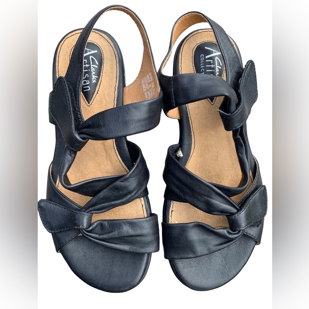 Clarks Artisan Lucena Black Leather Size 6.5